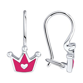 Серьги Diamant - Серебро 925, Эмаль (арт. 94-120-02219-1)