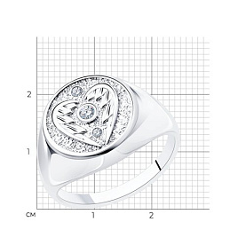 Кольцо SOKOLOV - Серебро 925, Фианит (арт. 94013314)