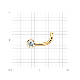 Пирсинг SOKOLOV - Серебро 925, Фианит (арт. 93060001)