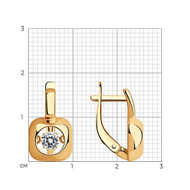 Серьги Diamant - Серебро 925, Фианит (арт. 93-120-01732-1)