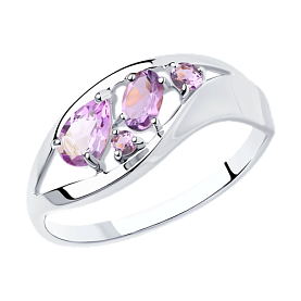 Кольцо SOKOLOV - Серебро 925, Аметист (арт. 92011574)