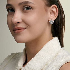 Серьги SOKOLOV - Серебро 925, Фианит (арт. 94027711)