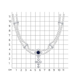Колье SOKOLOV - Серебро 925, Жемчуг синтетический, Корунд, Фианит (арт. 94071406)