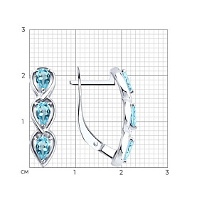 Серьги SOKOLOV - Серебро 925, Топаз (арт. 92025388)