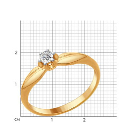 Кольцо SOKOLOV - Серебро 925, Swarovski (арт. 89010087)