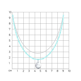 Колье SOKOLOV - Серебро 925, Амазонит (арт. 83070073)