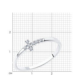 Кольцо SOKOLOV - Серебро 925, Фианит (арт. 94013298)