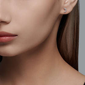 Серьги SOKOLOV - Серебро 925, Фианит (арт. 94022924)