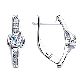 Серьги SOKOLOV - Серебро 925, Фианит (арт. 94023462)