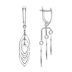 Серьги Красная пресня - Серебро 925 (арт. 33013516Д)