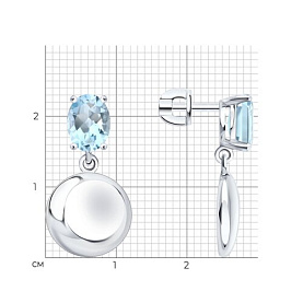 Серьги SOKOLOV - Серебро 925, Топаз (арт. 92025394)