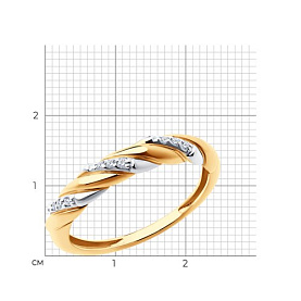 Кольцо SOKOLOV - Золото 375, Фианит (арт. 31-110-02075-1)