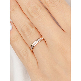 Кольцо Атолл - Золото 585, Бриллиант (арт. 1901бр)