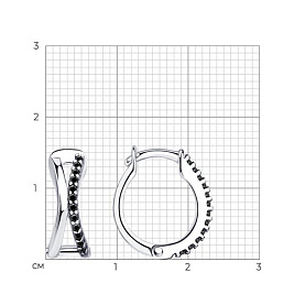 Серьги Diamant - Серебро 925, Фианит (арт. 94-120-01513-1)