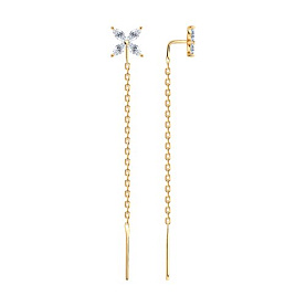 Серьги SOKOLOV - Серебро 925, Фианит (арт. 93022484)