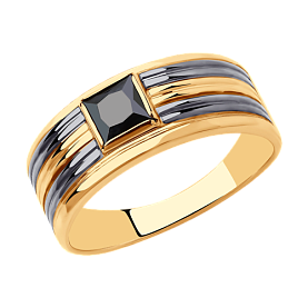 Кольцо SOKOLOV - Золото 585, Фианит (арт. 018398)