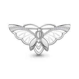 Брошь Аквамарин - Серебро 925, Фианит (арт. 77454А.5)