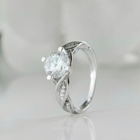 Кольцо Галатея - Серебро 925, Фианит (арт. 2227.1)