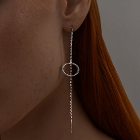 Серьги SOKOLOV - Серебро 925, Фианит (арт. 94025830)