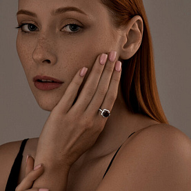 Кольцо SOKOLOV - Серебро 925, Синтетический ситалл , Фианит (арт. 92014327)