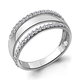 Кольцо Аквамарин - Серебро 925, Фианит (арт. 67997А.5)