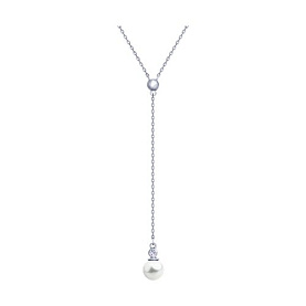 Колье SOKOLOV - Серебро 925, Жемчуг синтетический, Фианит (арт. 94070748)
