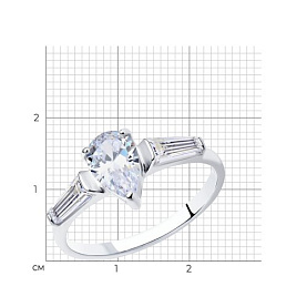 Кольцо SOKOLOV - Серебро 925, Фианит (арт. 94012745)