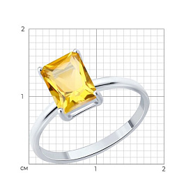 Кольцо Diamant - Серебро 925, Цитрин (арт. 94-310-00395-1)