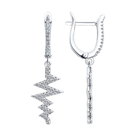 Серьги SOKOLOV - Серебро 925, Фианит (арт. 94027185-91)