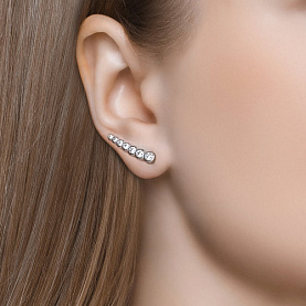 Серьги SOKOLOV - Серебро 925, Фианит (арт. 94021653)