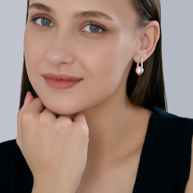 Серьги Diamant - Серебро 925, Жемчуг синтетический (арт. 94-120-00099-1)