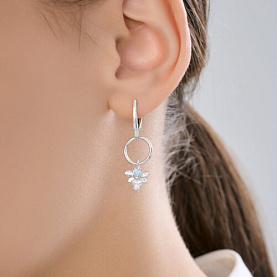 Серьги Diamant - Серебро 925, Фианит (арт. 94-121-00095-1)