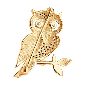 Брошь SOKOLOV - Серебро 925, Фианит (арт. 93040024)