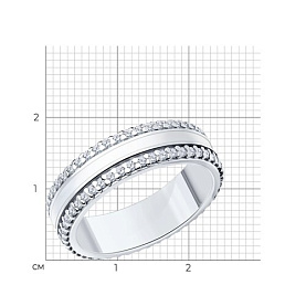 Кольцо SOKOLOV - Серебро 925, Фианит, Эмаль (арт. 94013809)