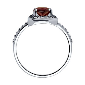 Кольцо SOKOLOV - Серебро 925, Гранат, Фианит (арт. 92014306)