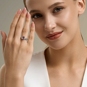 Кольцо SOKOLOV - Серебро 925, Аметист (арт. 92014720)