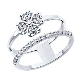 Кольцо SOKOLOV - Серебро 925, Фианит (арт. 94014151)