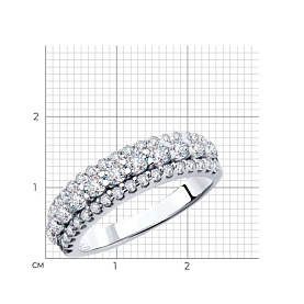 Кольцо SOKOLOV - Серебро 925, Фианит (арт. 94011270)