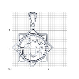 Подвеска SOKOLOV - Серебро 925, Фианит (арт. 94032894)