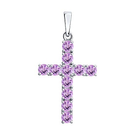 Подвеска SOKOLOV - Серебро 925, Аметист (арт. 92030512)