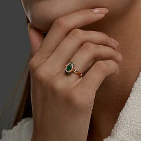 Кольцо SOKOLOV - Серебро 925, Агат, Фианит (арт. 92014901)