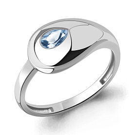Кольцо Аквамарин - Серебро 925, Топаз (арт. 65025705.5)