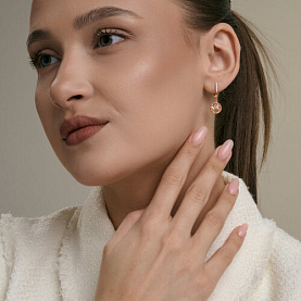 Серьги Diamant - Золото 585, Фианит (арт. 51-121-01549-1)