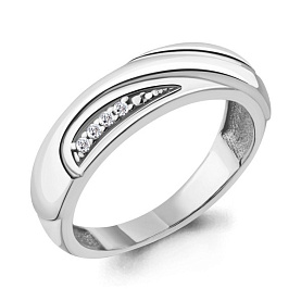 Кольцо Аквамарин - Серебро 925, Фианит (арт. 68560А.5)