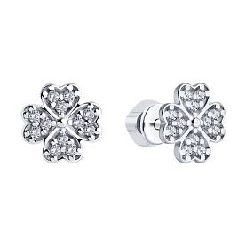 Серьги SOKOLOV - Серебро 925, Фианит (арт. 94026642)