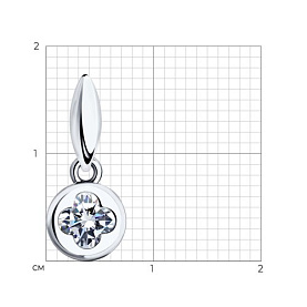 Подвеска SOKOLOV - Серебро 925, Фианит (арт. 94031327)
