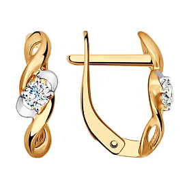 Серьги SOKOLOV - Золото 585, Фианит (арт. 027232)