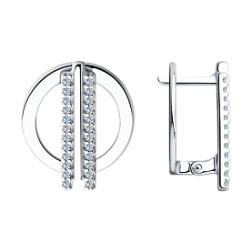 Серьги SOKOLOV - Серебро 925, Фианит (арт. 94023885)