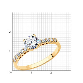 Кольцо SOKOLOV - Серебро 925, Фианит (арт. 93010036)