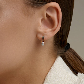 Серьги SOKOLOV - Золото 585, Фианит (арт. 0200797)